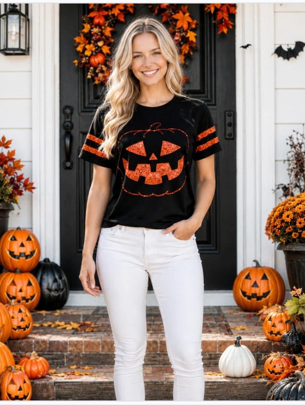 Nwt Beautiful Sparkly Pumpkin Shirt. 3xl
